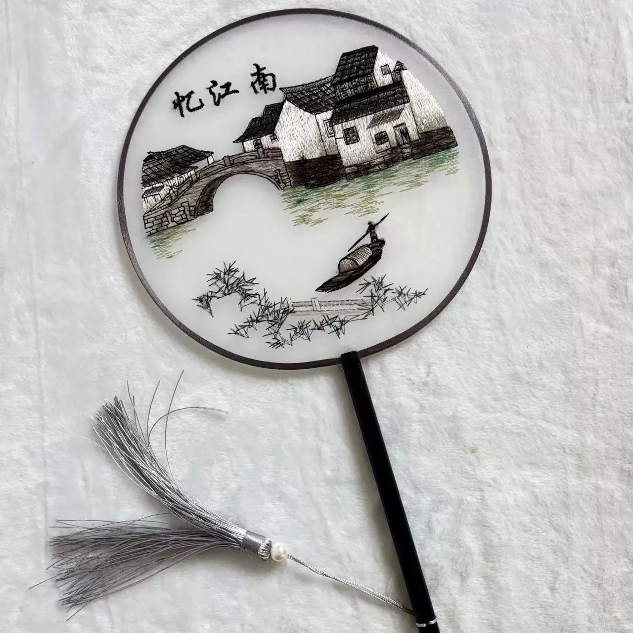 双面刺绣扇